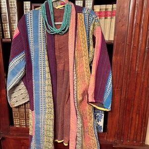 Colorful Bohemian coat.  Handmade one of a kind